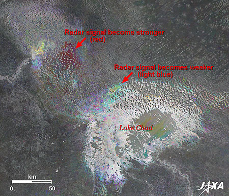 Enlarged Image of Lake Chad’s Surroundings