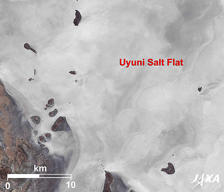 Small Islands in the Salt Flat of Uyuni