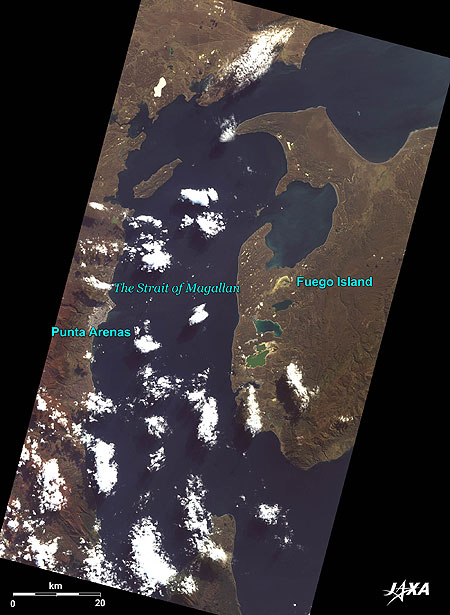 The Strait of Magellan near Punta Arenas