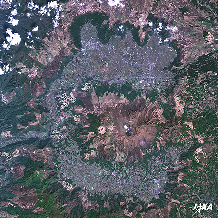 Enlarged Image of Mt. Aso
