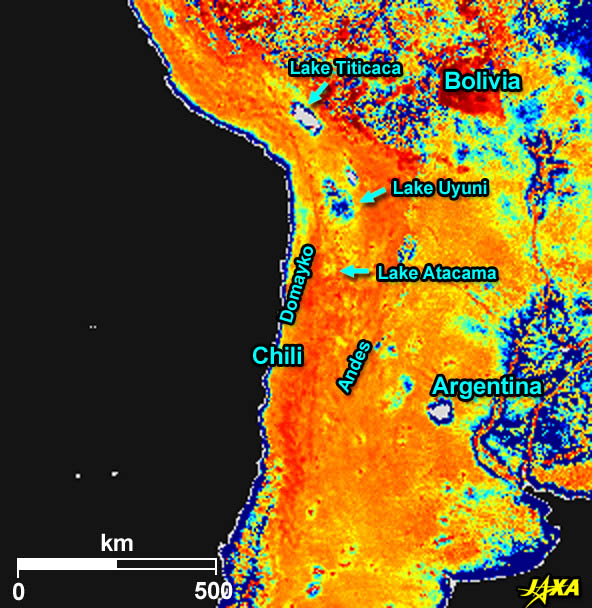 Soil moisture content image from AMSR-E