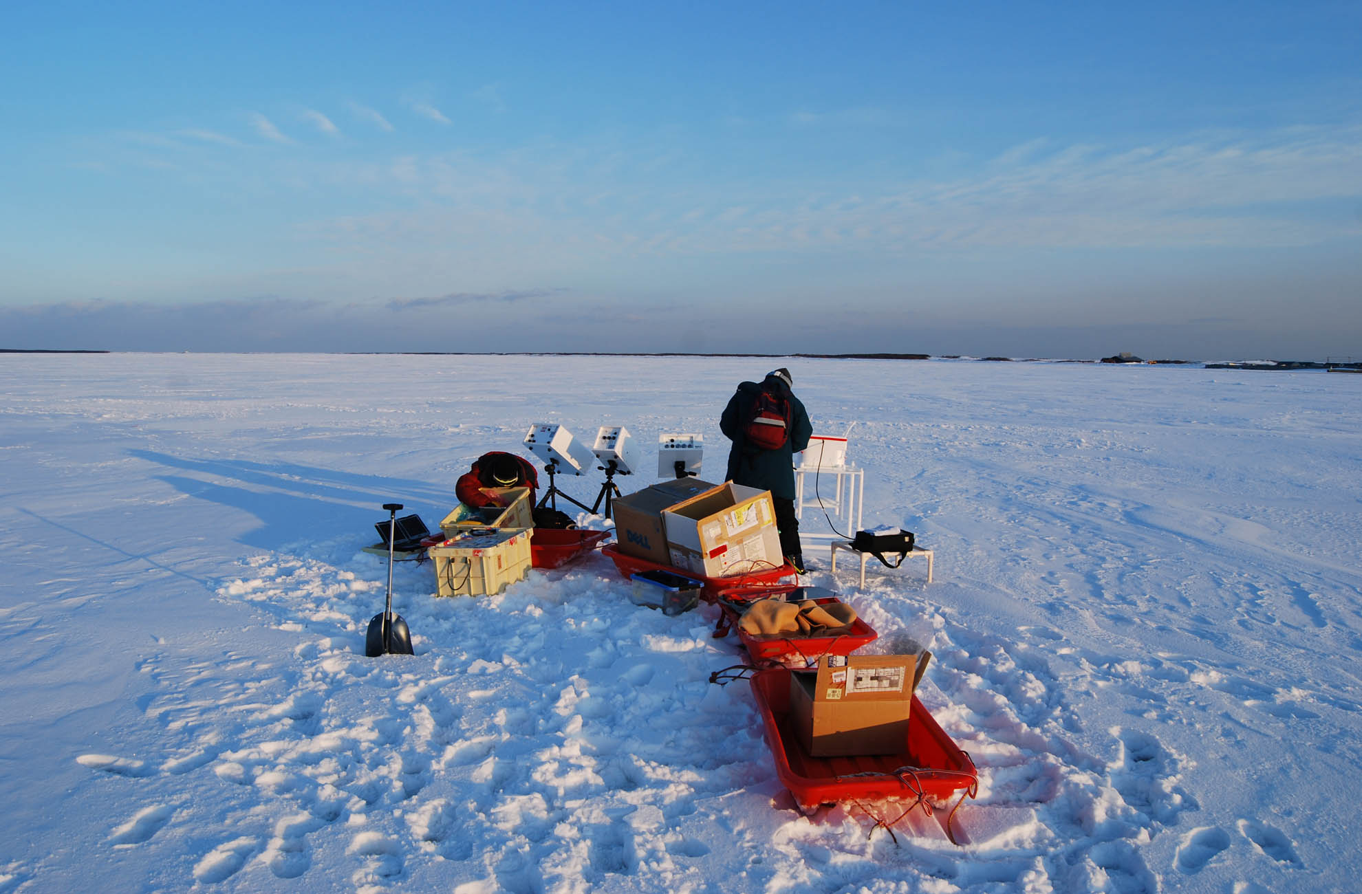 Field survey on sea ice