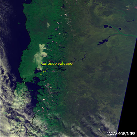 Latest TANSO-CAI image of Plume from Chile's Calbuco volcano: Apr22,2015 path29