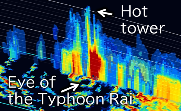 Satellite precipitation observations of Typhoon Rai which caused damage in the Philippines thumbnail image