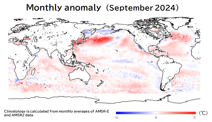 [Quick Report] Global sea surface temperature in September 2024 observed by AMSR2 thumbnail image