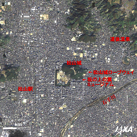 松山市の拡大画像