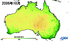 オーストラリアの植生指数(2006年)