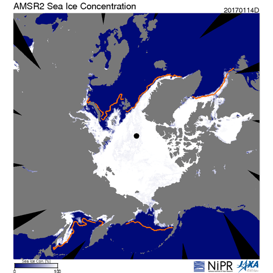 北極海氷の分布