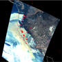 地球観測衛星によるカリフォルニア森林火災の可視化 サムネイル画像