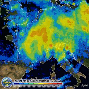 ドイツやベルギーで発生した豪雨による洪水 気候変動による大雨の増加 Jaxa 第一宇宙技術部門 Earth Graphy