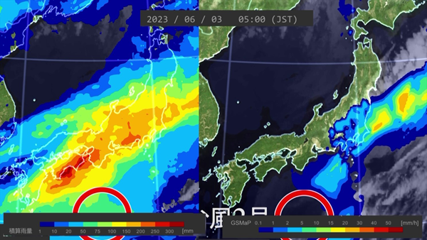 全球降水観測計画（GPM）による2023年6月2日に発生した線状降水帯の観測 サムネイル画像