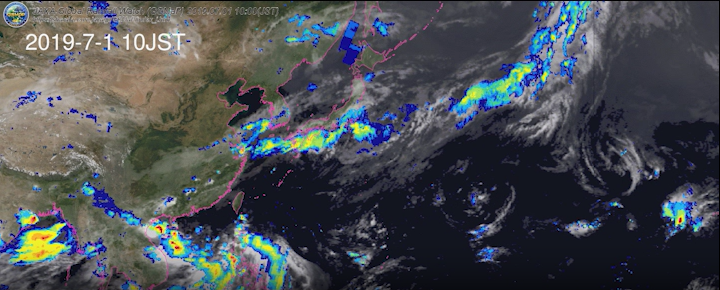 活発化した梅雨前線による九州地方の記録的大雨の観測 サムネイル画像